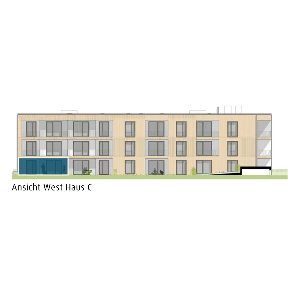 1-Zimmer-Wohnung in Köngen mit 33,60 m² inkl. Terrasse & Garten (C1.01)