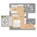 Helle 1-Zimmer-Wohnung in Winnenden mit Balkon (A3.29)