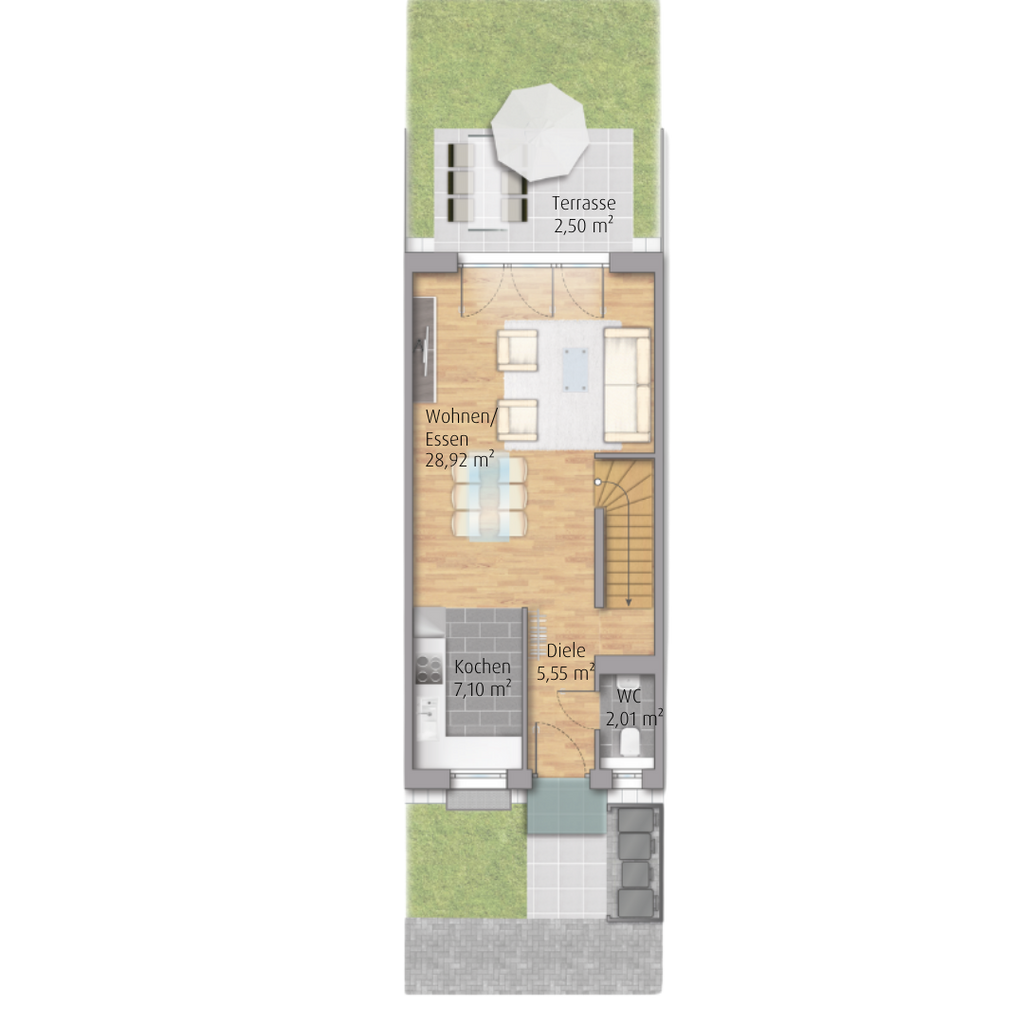 Reihenmittelhaus mit 125 m² in Salem