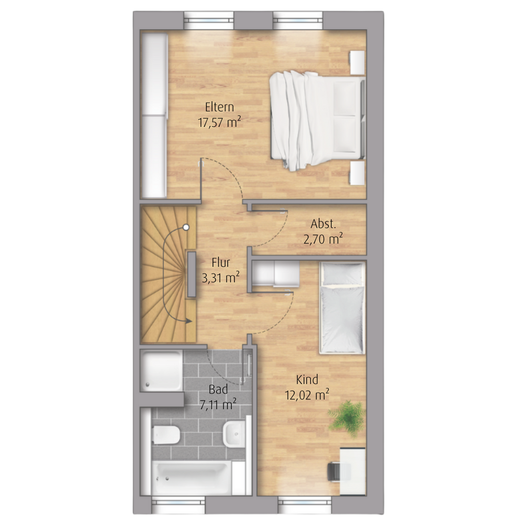Reihenendhaus mit 124 m² in Salem