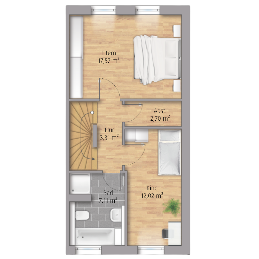 Reihenendhaus mit 124 m² in Salem